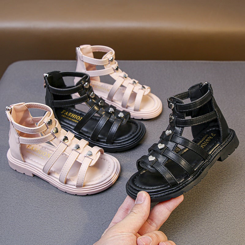 Girls' Sandals 2022 Summer Children'S Baby Roman Shoes Little Girl Princess Shoes Beach Soft Sole Anti-Slip Children'S Shoes - Image 3
