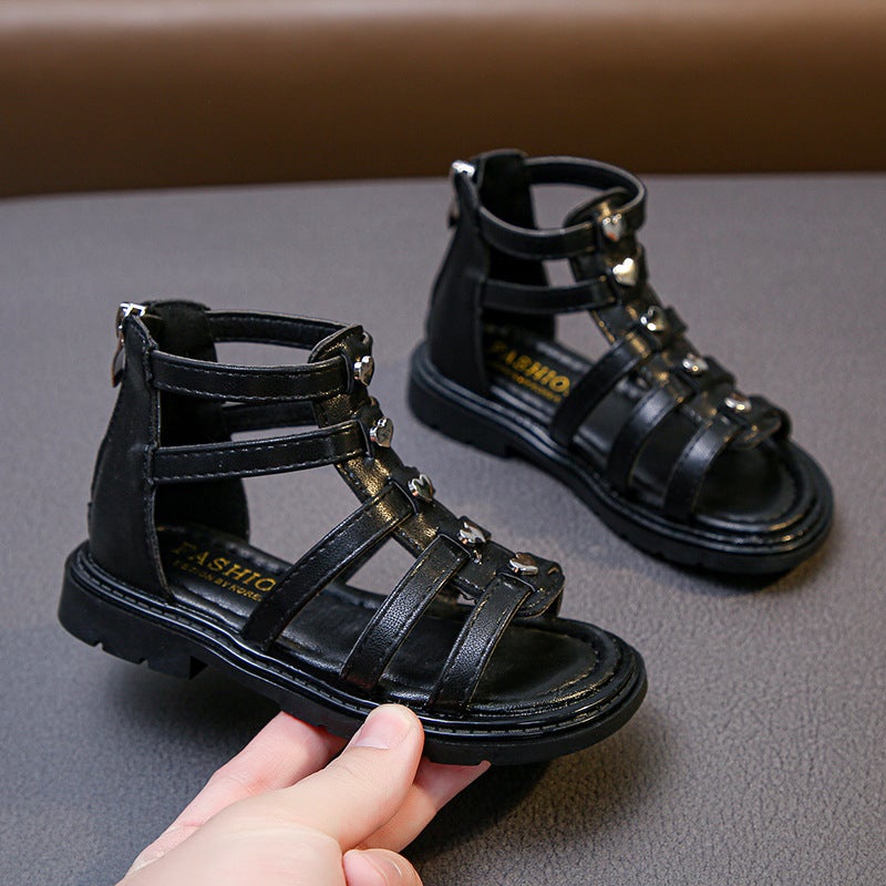 Girls' Sandals 2022 Summer Children'S Baby Roman Shoes Little Girl Princess Shoes Beach Soft Sole Anti-Slip Children'S Shoes - Image 1