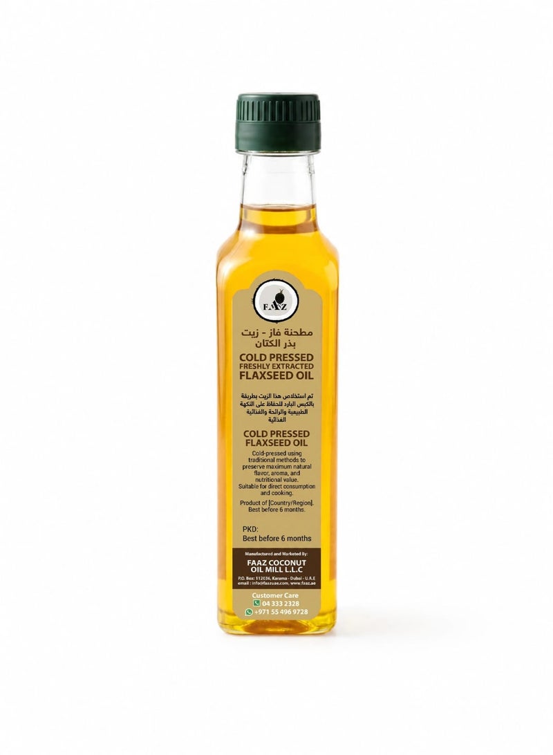 FAAZ Cold Pressed Flaxseed Oil  | 100% Pure & Natural | Rich in Omega-3 - Image 2