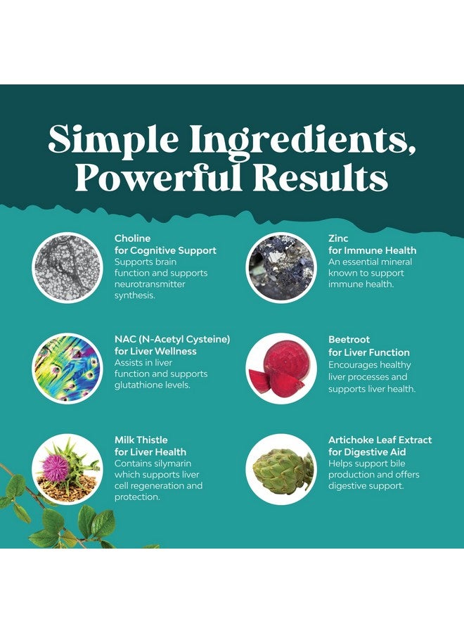 نايتشرز كرافت مكمل غذائي لدعم الكبد NAC مع مستخلص شوك الحليب - مكمل غذائي عشبي للكبد مع N أسيتيل سيستين، الخرشوف، الكولين والشمندر - مضادات الأكسدة للتطهير وإزالة السموم وإصلاح الكبد - 60 كبسولة - Image 4