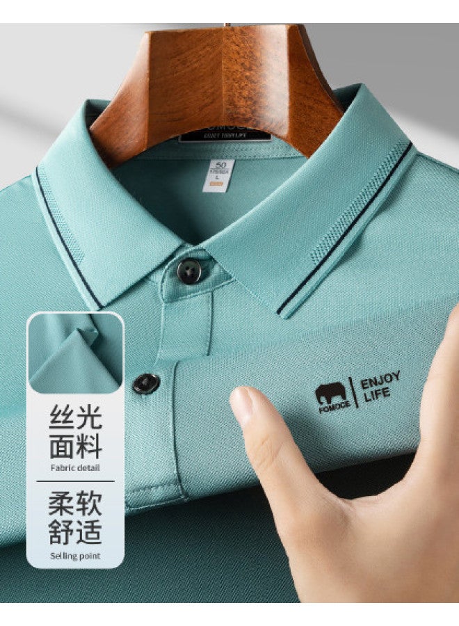 Fomoce business Casual Short-sleeve Comfortable Polo Shirt For Men - Image 1