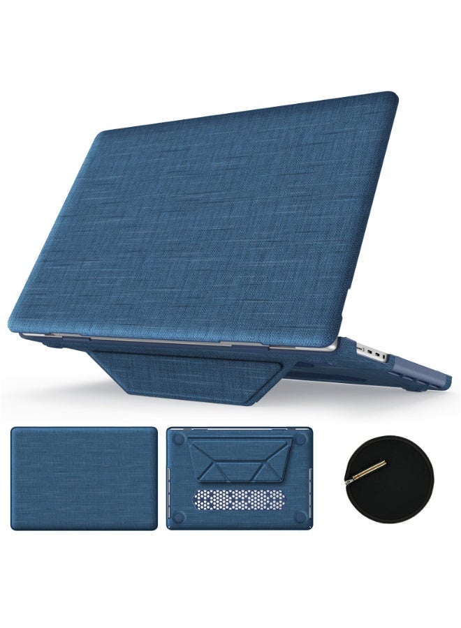 general Case for MacBook Pro 16 Inch Case, 2024-2021 M4 M3 M2 M1 Pro/Max, Compatible A3186 A3403 A2991 A2780 A2485, Foldable Stand and Mouse Pad/Bag, Plastic Hard Shell, Woven Fabric Protective Cover - Image 1