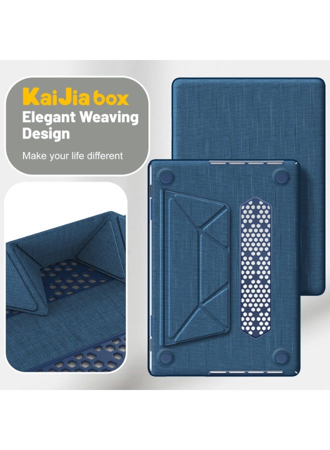 general Case for MacBook Pro 16 Inch Case, 2024-2021 M4 M3 M2 M1 Pro/Max, Compatible A3186 A3403 A2991 A2780 A2485, Foldable Stand and Mouse Pad/Bag, Plastic Hard Shell, Woven Fabric Protective Cover - Image 3