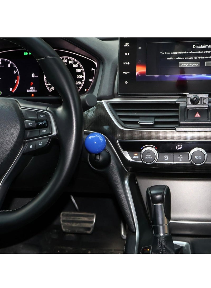 Zikra 2Pcs Car Push Button Rocker, Push to Start Button Rocker, Car OneButton Start Lever, Ignition Switch, Car Push Start Button Cover, Car Engine Button Joystick, Car Decorative Accessories, Blue and Red - Image 2