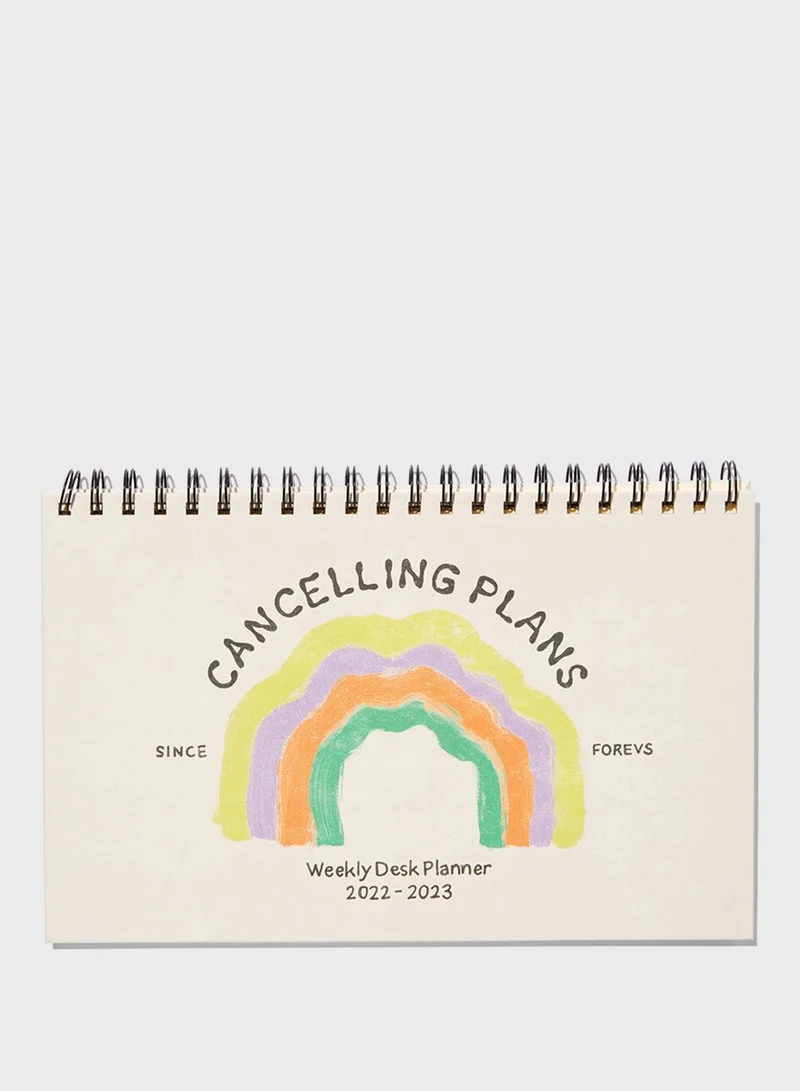 Typo Rainbow Cancelling Plans 2022-23 Desk Calendar