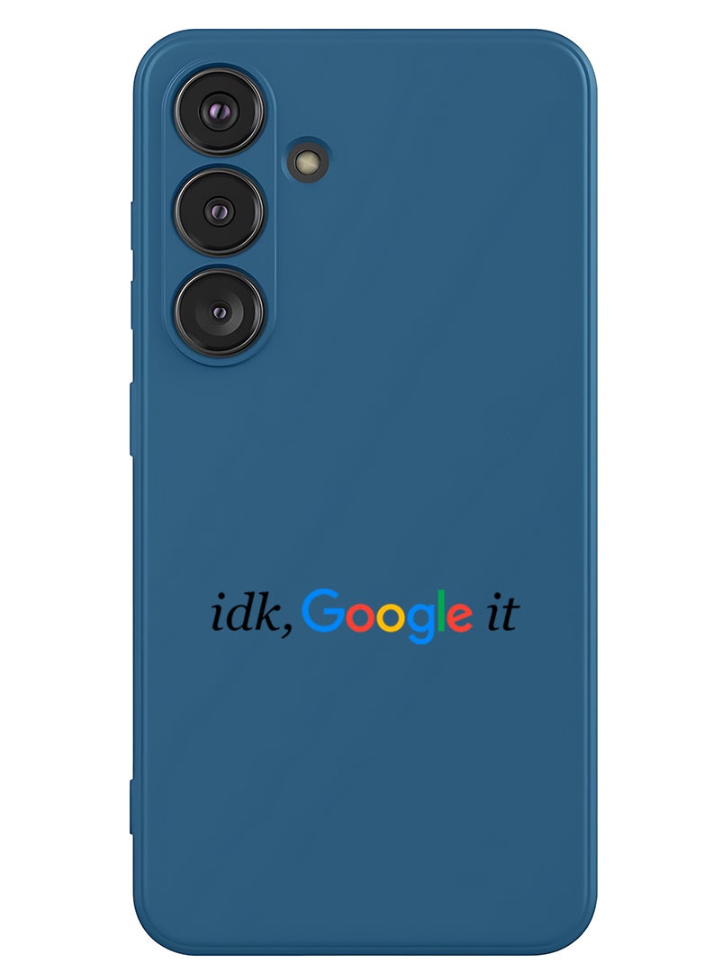Theodor Protective Slim Fit Case Liquid Silicone Cover with Full Body Protection Anti-Scratch Shockproof Case For Samsung Galaxy S25 Plus (Blue) - Google it  - Image 1