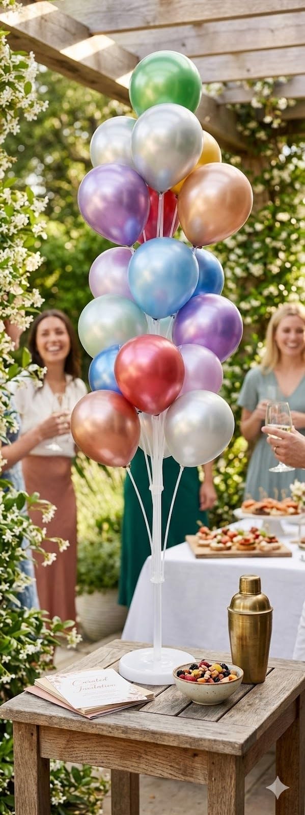 Atpata Funky 6 Feet Tall 1pc. Balloon Stand for Party Decoration Kit – Balloon Column Stand with 21 Balloon Holders, Reusable Base & Rod Set for Birthday Baby Shower Wedding Anniversary Party Decor - Image 3