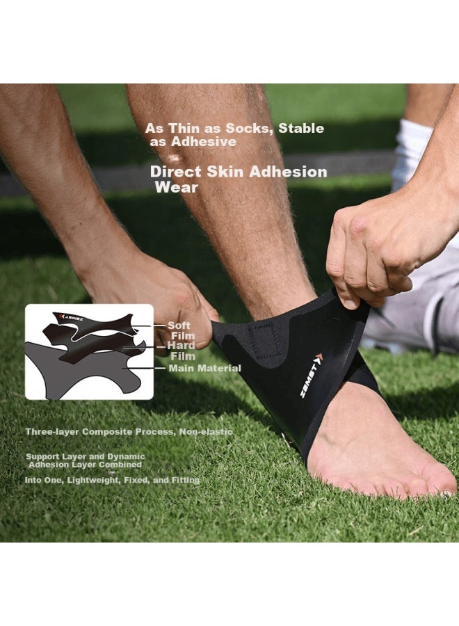 Zamst Fast Sports Ankle Support Lightweight Breathable Running Ankle Brace Marathon Trail Running Football Protective Gear Right S - Image 1