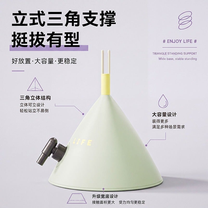 New Bucket Water Bag with Faucet, Large Capacity Fruit Bucket for Picnic Camping, Household Ice Bucket, Convenient Folding - Image 3