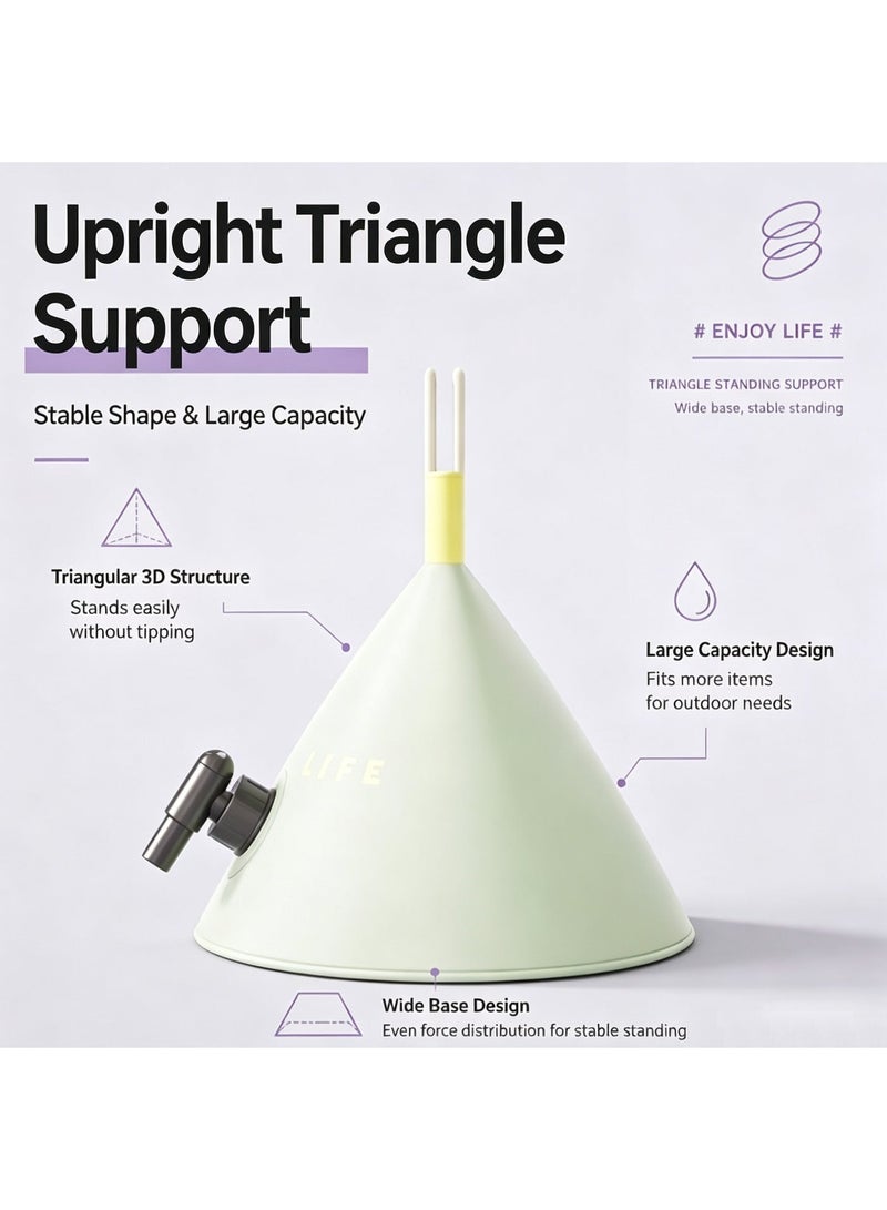 New Bucket Water Bag with Faucet, Large Capacity Fruit Bucket for Picnic Camping, Household Ice Bucket, Convenient Folding - Image 5