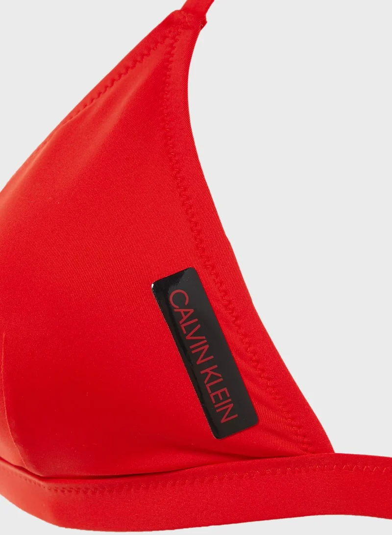 CALVIN KLEIN Cross Back Triangle Bikini Top
