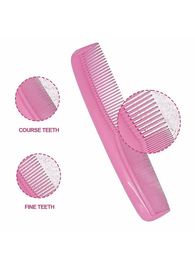 Zeyu Set of 5 Pcs Hair Comb | Dressing Hair Comb | Hair Brush for Men & Women | Hair Combs | Dressing Hair Combs, Multipurpose Combs, Detangling Combo Set, Lice Comb, Hair Brush, All-Purpose Comb (Pink_01, 5pcset_pink) - Image 2