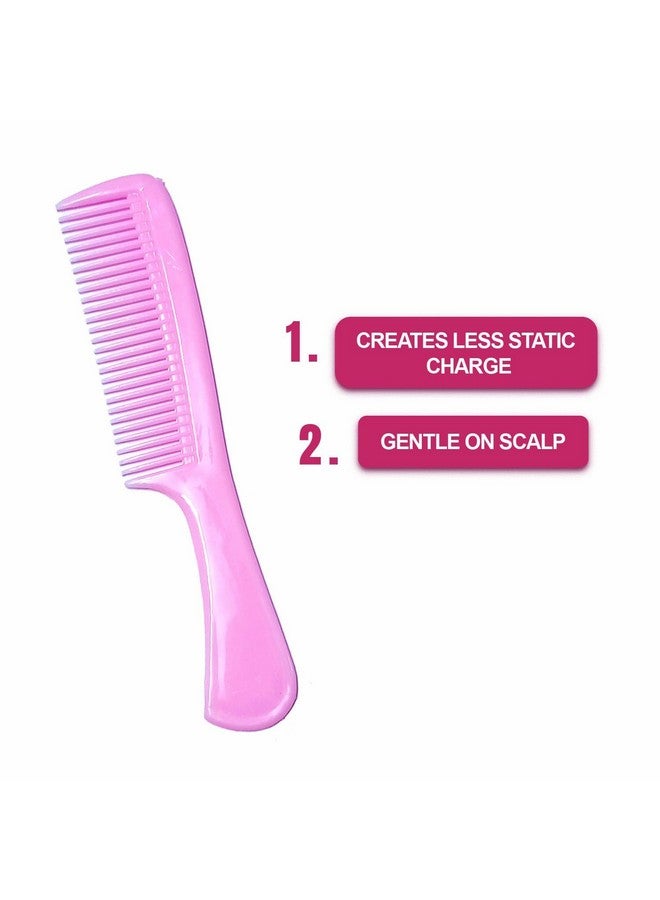 Zeyu Set of 5 Pcs Hair Comb | Dressing Hair Comb | Hair Brush for Men & Women | Hair Combs | Dressing Hair Combs, Multipurpose Combs, Detangling Combo Set, Lice Comb, Hair Brush, All-Purpose Comb (Pink_01, 5pcset_pink) - Image 3