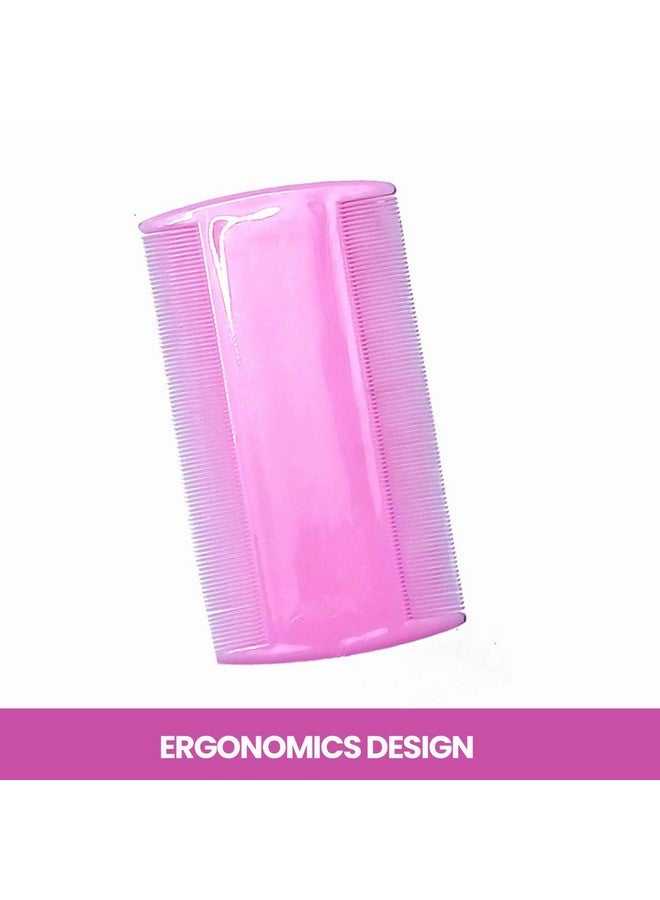 Zeyu Set of 5 Pcs Hair Comb | Dressing Hair Comb | Hair Brush for Men & Women | Hair Combs | Dressing Hair Combs, Multipurpose Combs, Detangling Combo Set, Lice Comb, Hair Brush, All-Purpose Comb (Pink_01, 5pcset_pink) - Image 5