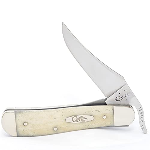 Case XX WR Pocket Knife RussLock Natural Smooth Bone W/Shield Item #22432 (61953L SS) 4 1/4 inches Closed - Image 2