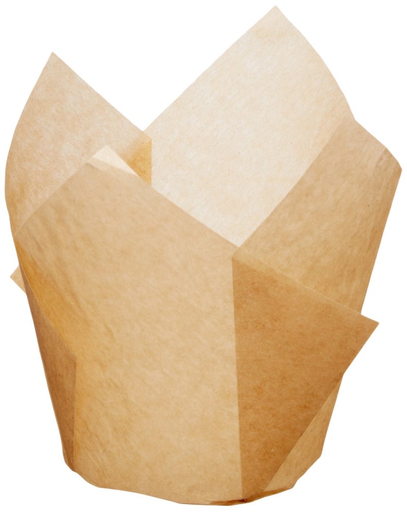 Hoffmaster 611120 Tulip Cup Cupcake WrapperBaking Cup 2 Diameter x 312 Height Small Natural 4 Packs of 250