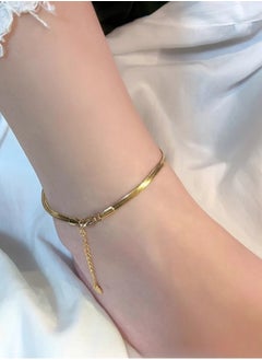 SARAOONT 18K Gold Plated Anklet for Women Adjustable Cuban Link with Heart Charm and Gift Box  - Image 3