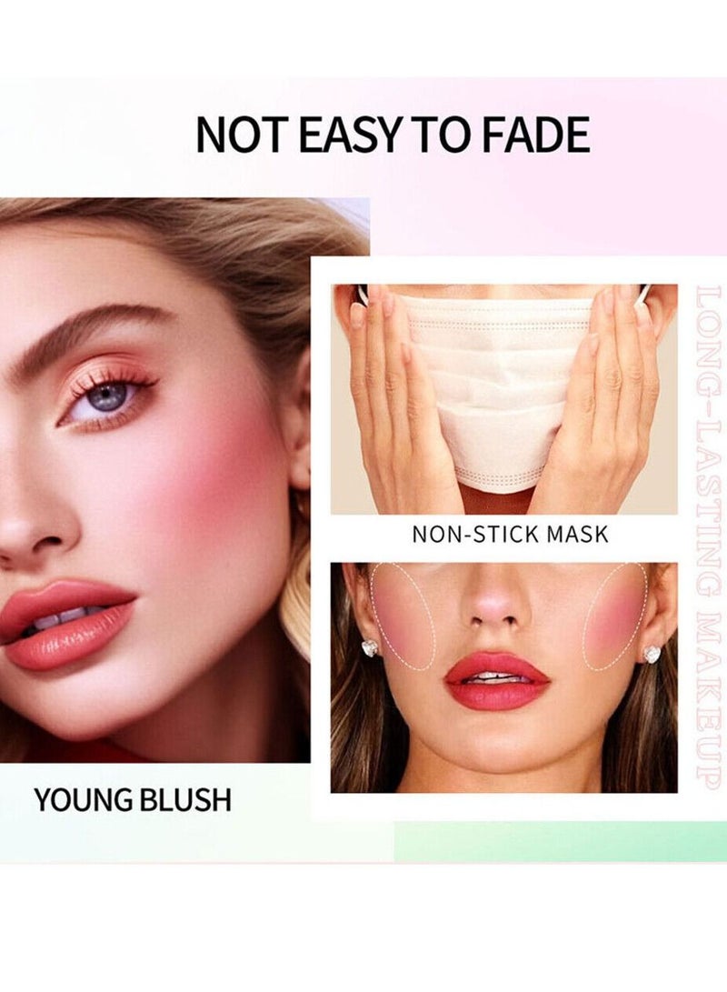 ibcccndc Tinted Blush Oil Liquid Blush for Cheeks Dewy and Natural Flush Finish Pink Blush Skin Tint Lasting Liquid Blush Oil Moisturizing Lightweight and Waterproof for All Skin Tones Liquid Blusher 6.5ml - Image 3