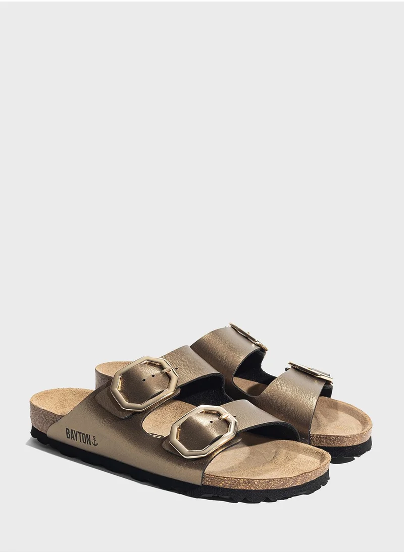 BAYTON Atlas Double Strap Wedge Sandals