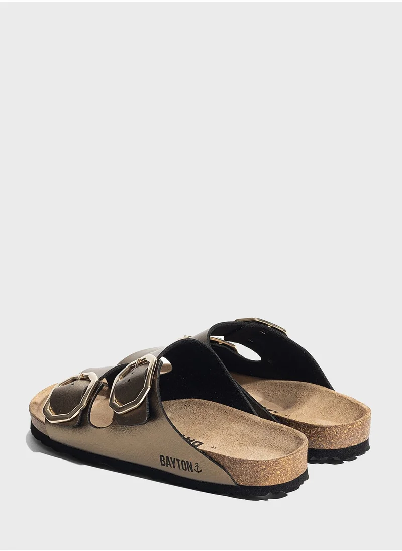 BAYTON Atlas Double Strap Wedge Sandals
