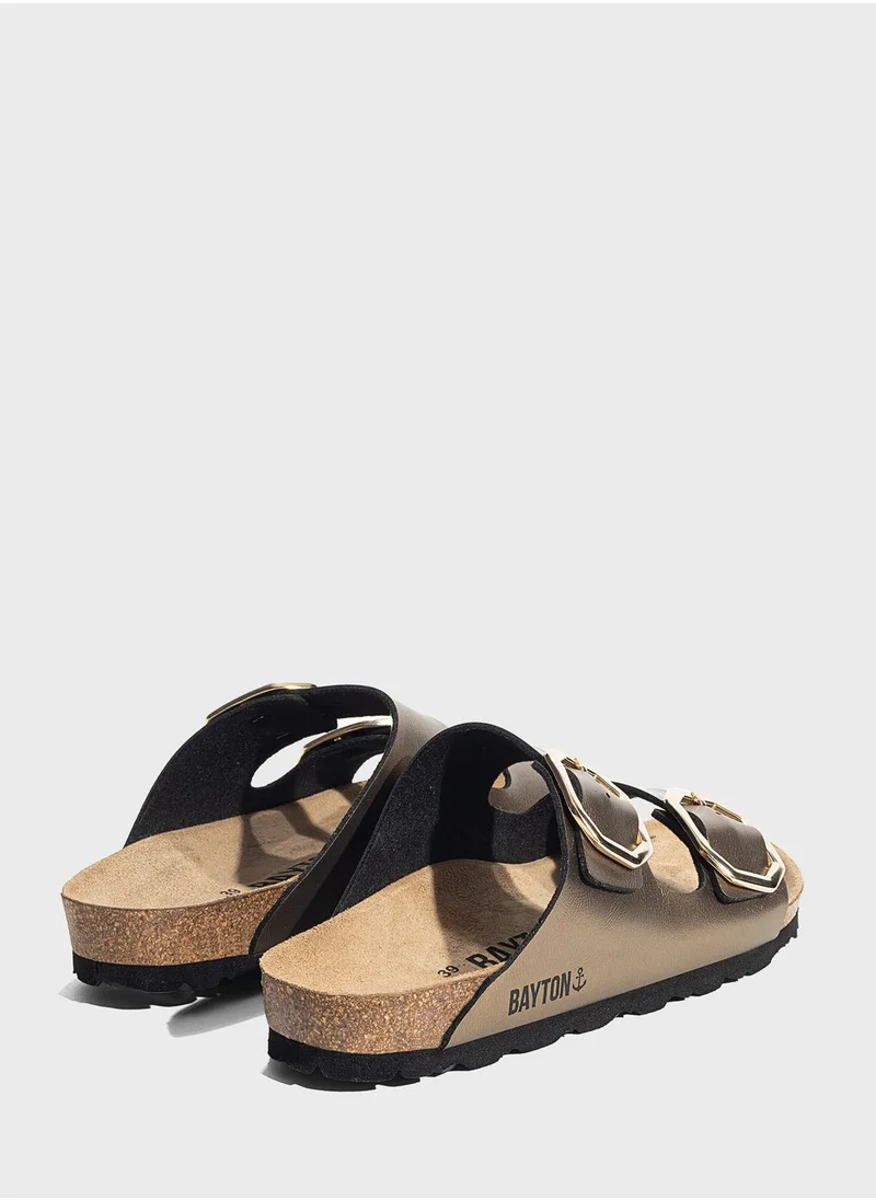 BAYTON Atlas Double Strap Wedge Sandals