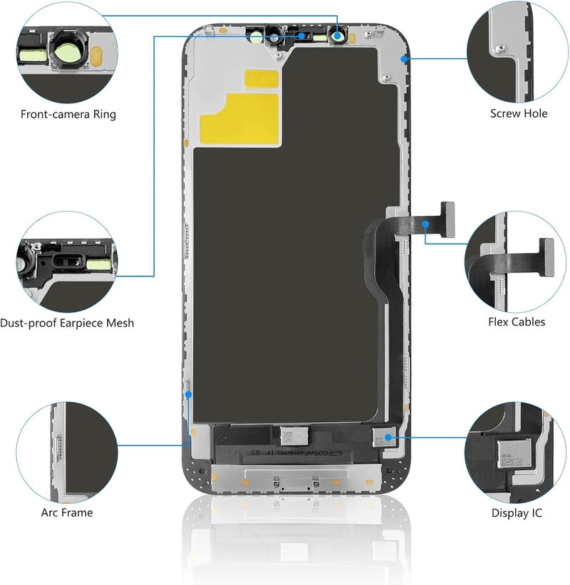Diykitpl for iPhone 12 Pro Max Screen Replacement 6.7 Inch, 3D Touch LCD Digitizer Screen for A2342, A2411, A2412, A2410 with Repair Tools Kit+Screen Protector+Waterproof Frame - Image 2