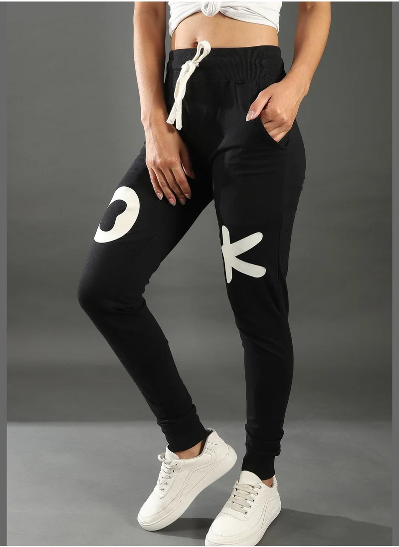 Campus Sutra Elastic Waist Jogging Pants