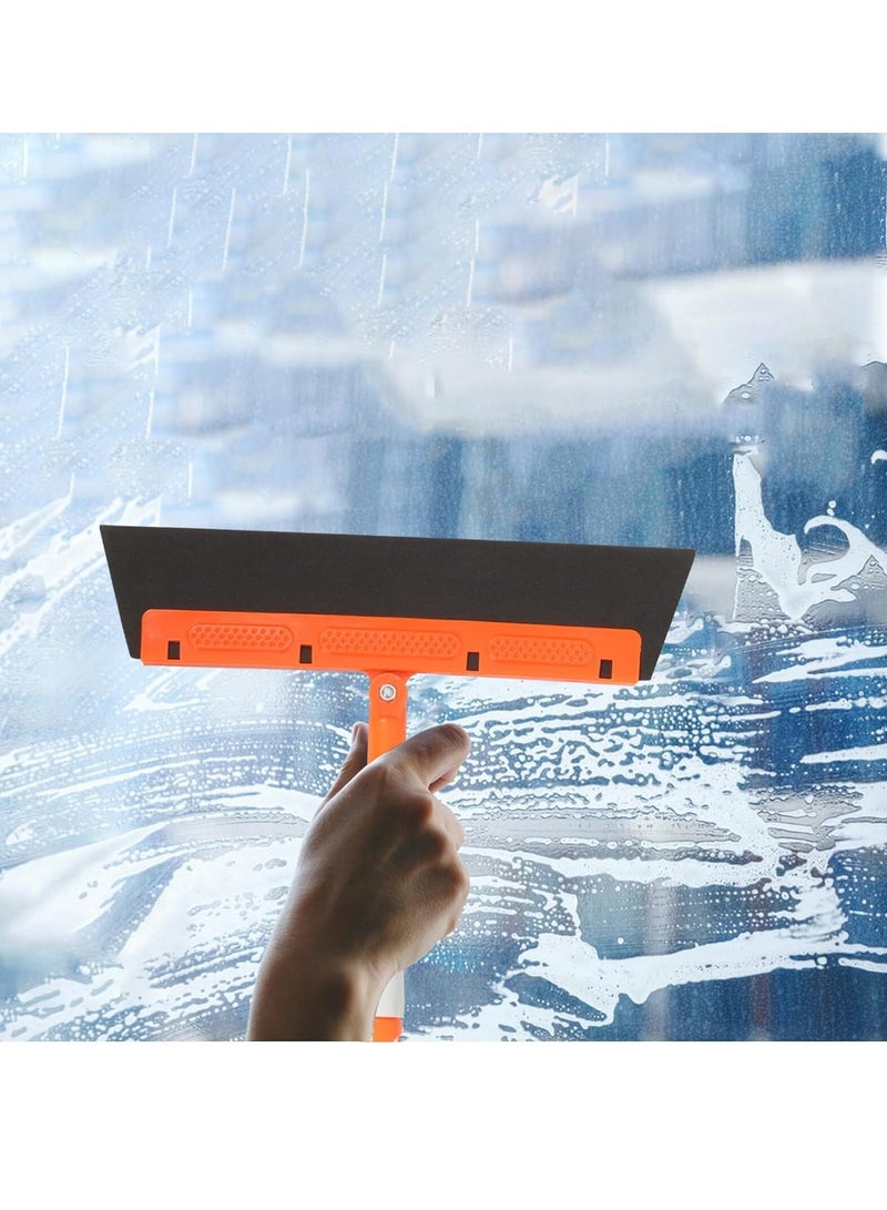 SYOSI Window Squeegee Cleaning Tool Squeegee Cleaner Glass Door Cleaner with Long Handle Floor Squeegee Scrubber for Windows Glass Car Windshield - Image 5