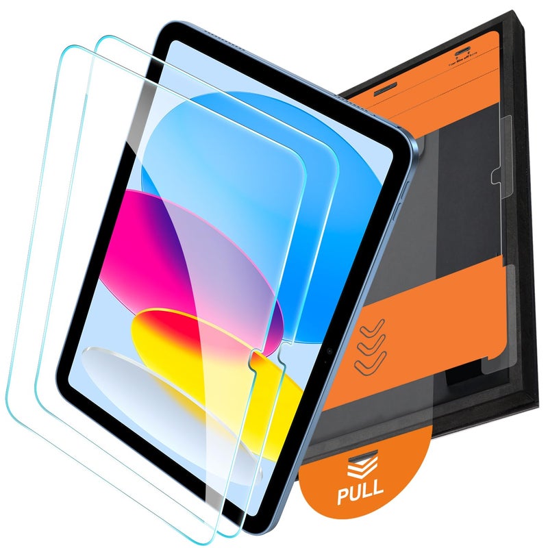 OMOTON Screen Protector for iPad A16 11th 2025 [11 Inch] / 10th Generation 2022 [10.9 Inch], TOP 9H+ Tempered Glass with Easy Installation Tray, Case & Apple Pencil Compatible, Bubble-Free & Scratch-Resistant - Image 1