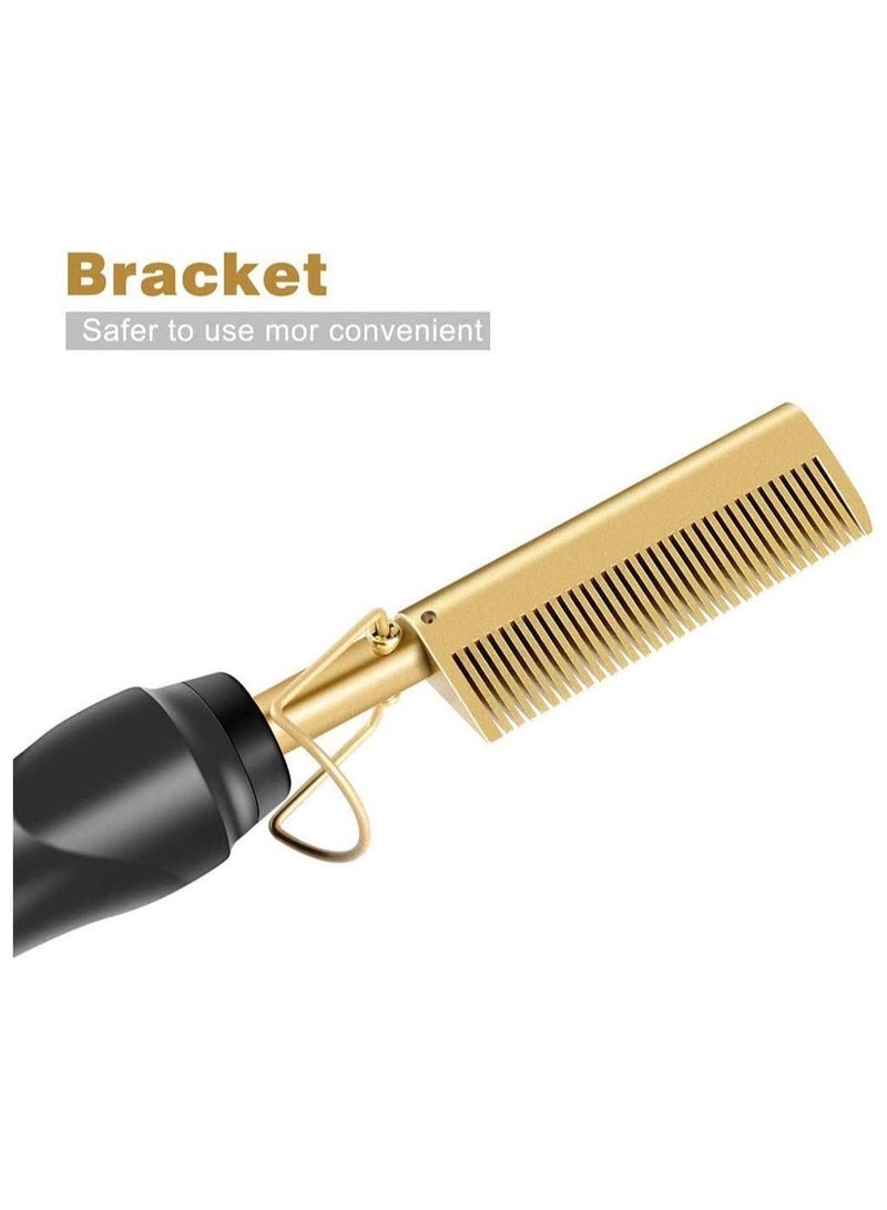 Hot Comb Hair Straightener Electric Straightening for African American And Wigs Ceramic Wand Curling Irons Lightweight Protective Brush - Image 3
