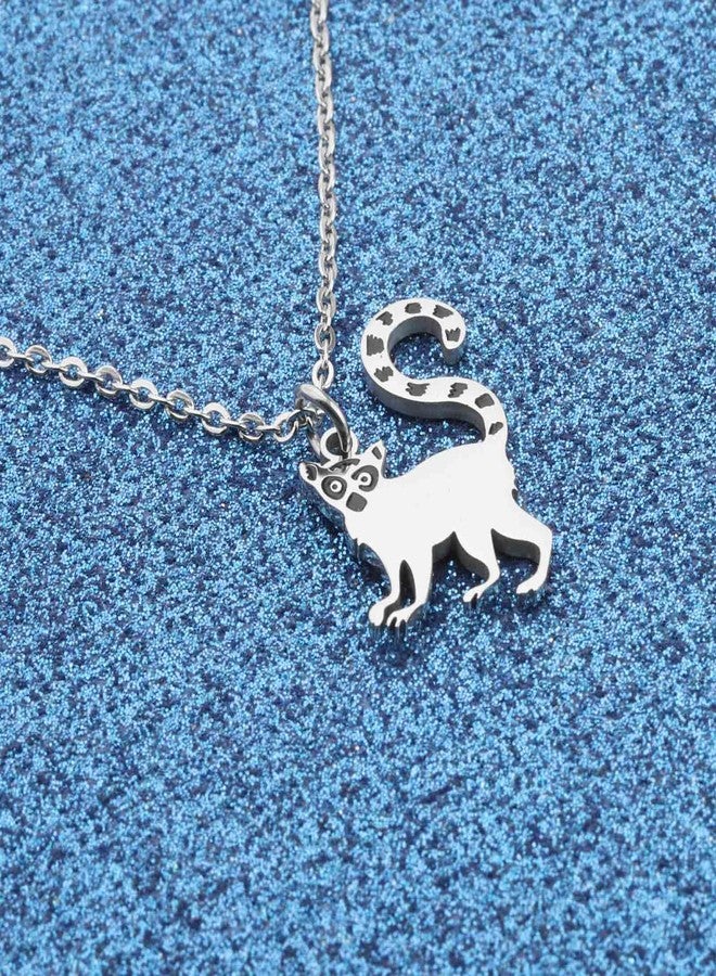 WUSUANED Madagascar Lemur Catta Necklace Ring-tailed Lemur Jewelry Lemur Gift Monkey Animal Lover Gift Madagascar Gifts - Image 3