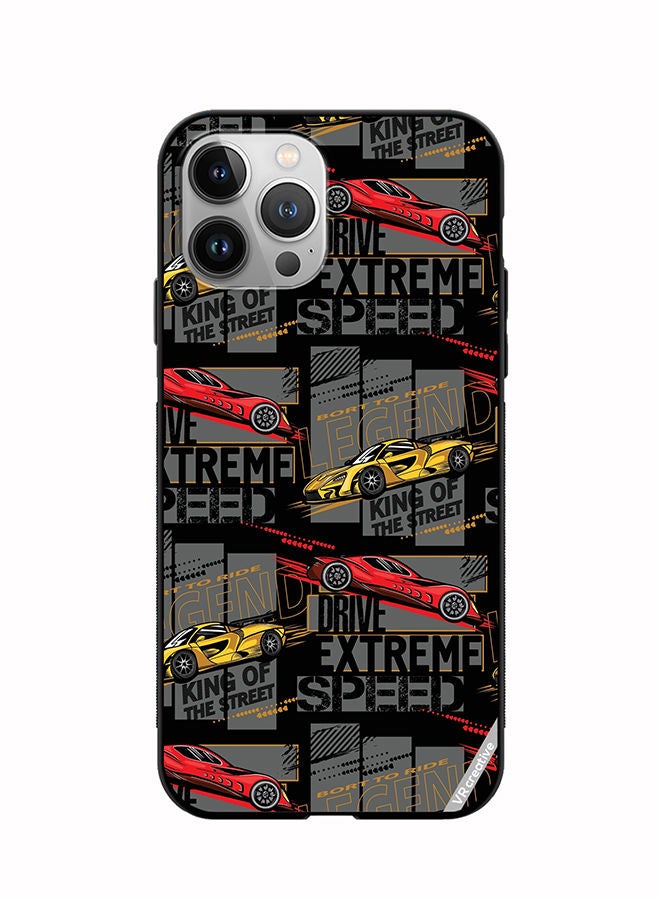VR CREATIVE Protective Case Cover For Apple iPhone 12 Pro Abstract Seamless Pattern With Sport Cars Design Multicolour - Image 1