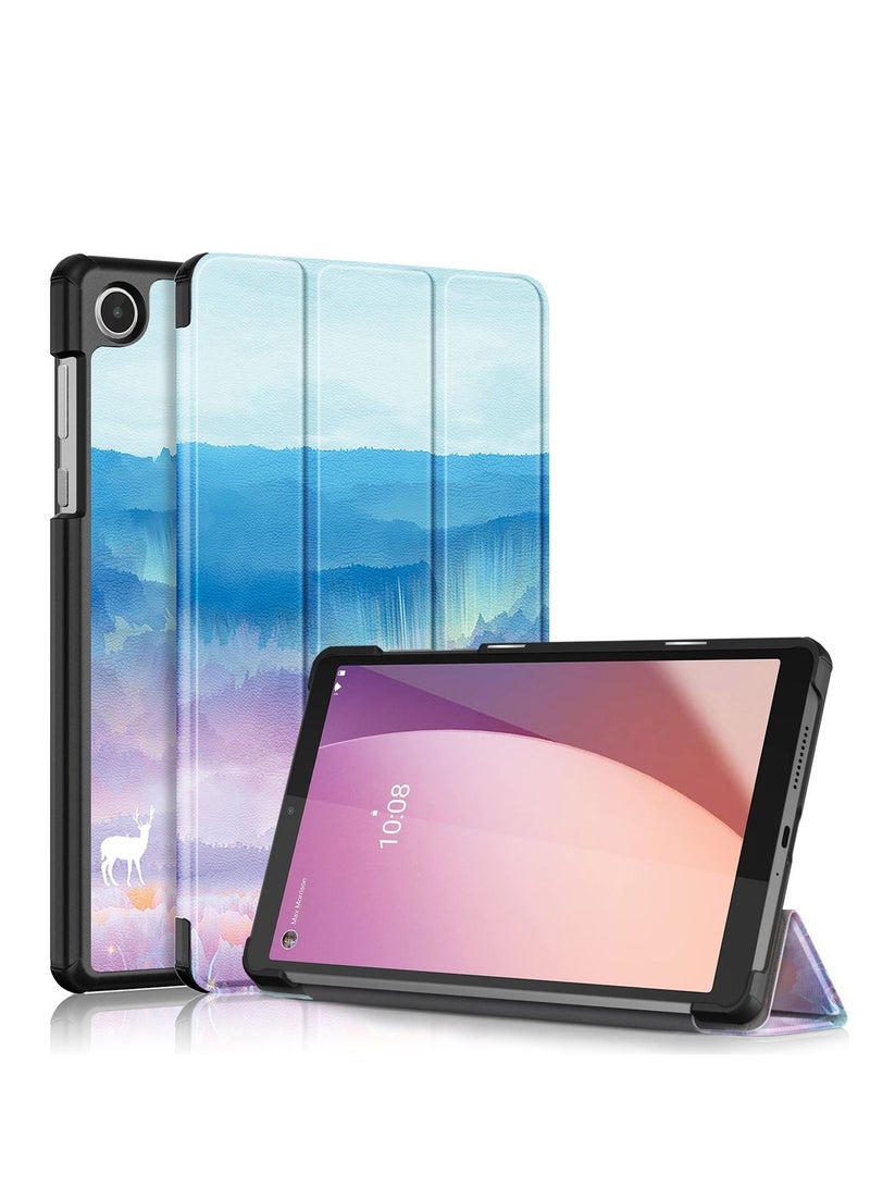 Tablet PC Case Case for Lenovo Tab M8 4th Gen TB-300FU Tri-Fold Smart Tablet Case Hard PC Back Shell Slim Case Multi- Viewing Angles Stand Hard Shell Folio Case Cover Tablet PC Bag(dream deer) - Image 1