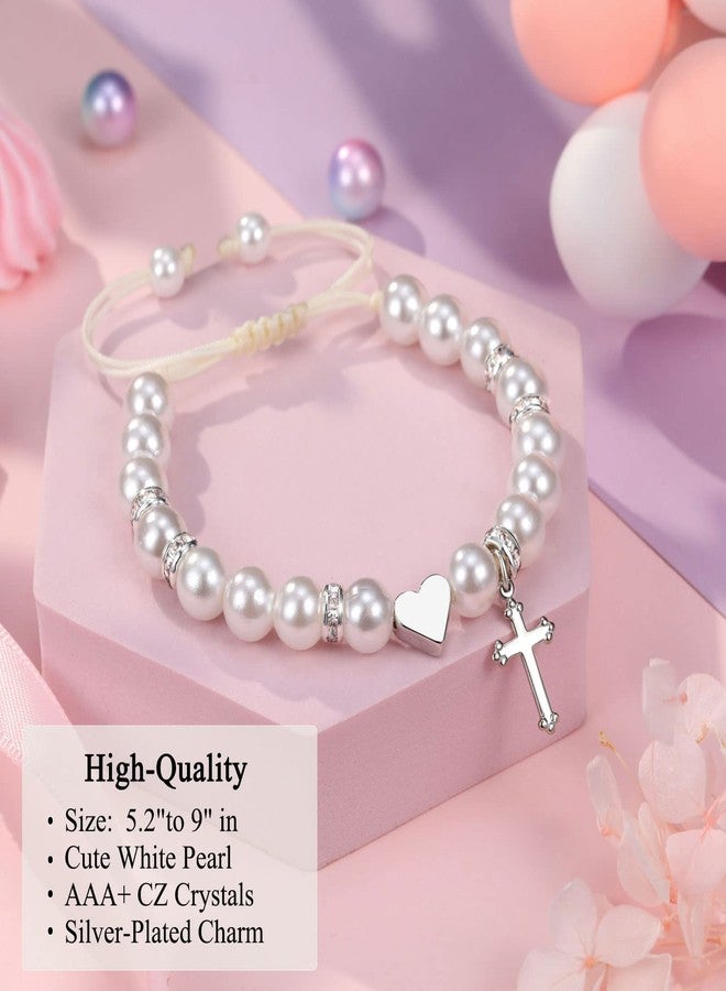 UNGENT THEM First Communion Gifts for Girls Catholic 1st Holy Communion Decorations Cross Bracelet for Goddaughter Girl - Image 3