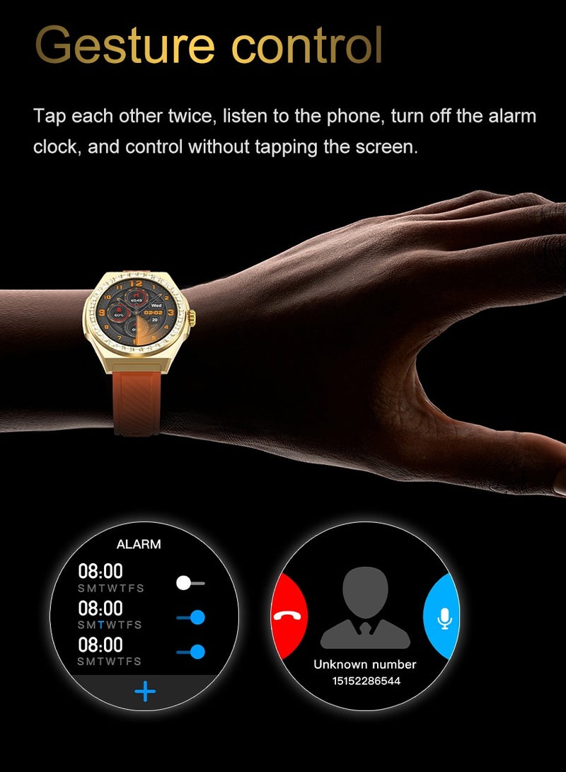 AROAQ ساعة LG72 Pro Max الذكية، بطارية 300 مللي أمبير في الساعة، ساعة ذكية عالية الدقة AMOLED لمراقبة الصحة، مقاومة للماء IP68 مع مراقبة الأكسجين في الدم ومعدل ضربات القلب ودرجة حرارة الجسم، (نمط سلسلة فضية) - Image 4