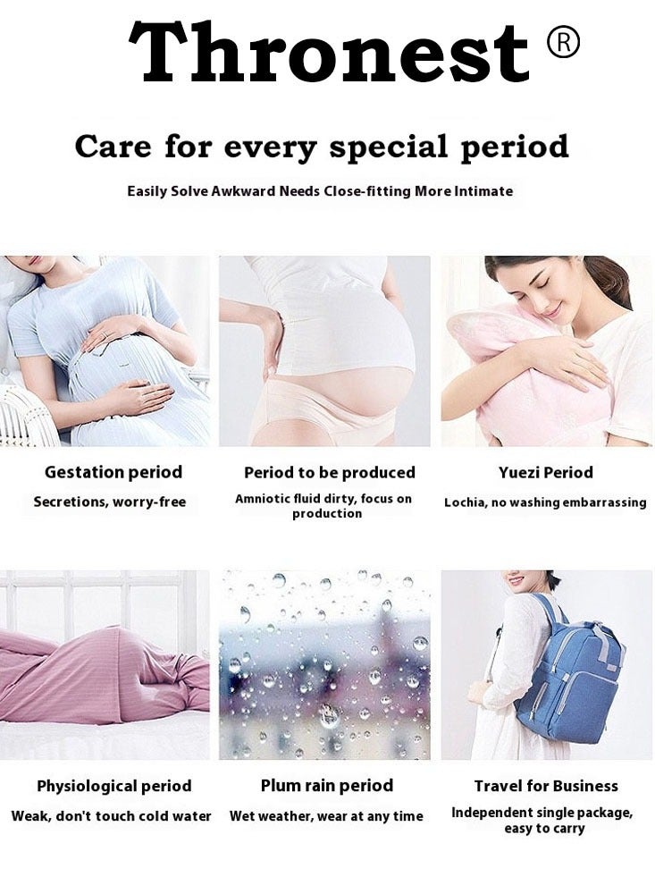 Thronest 5PCS Disposable Panties Women's Disposable Briefs Pure Cotton Underwear for Travel Mid Waist Soft Hygienic Briefs Disposable Maternity Underwear Disposable Underpants Girls Travel Underwear Disposable, size XL  - Image 2