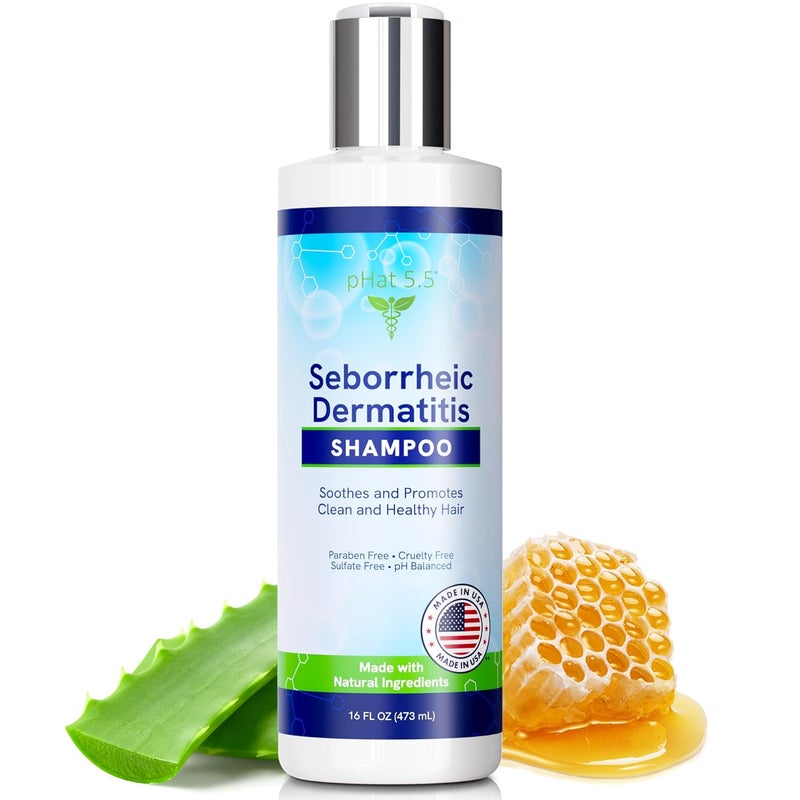 pHat 55 SulfateFree and Fragrance Free Shampoo Safe for Seborrheic Dermatitis To Soothe Dry and Itchy Scalp  AntiDandruff Shampoo for Dry Scalp 16oz
