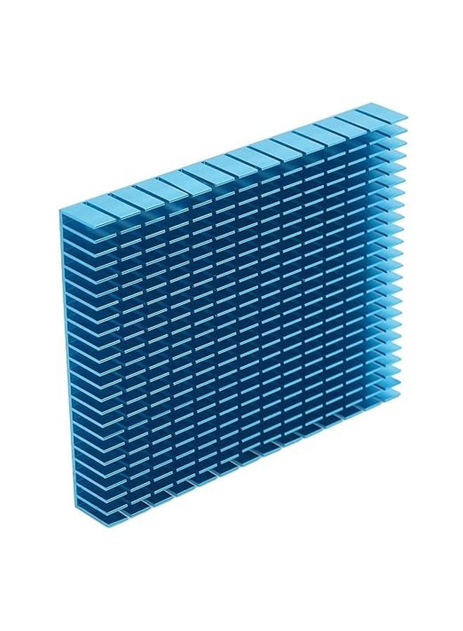 Blue Aluminum Heatsink Cooler for CPU Amplifier PCB Smart Design Quick Cooling - Image 1
