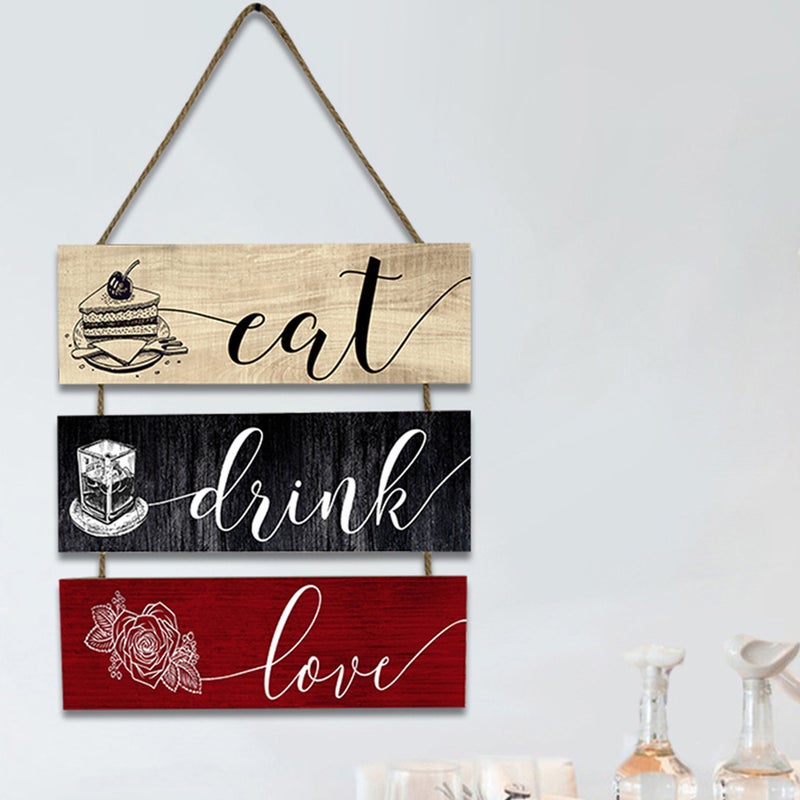 Dining Room Wall Sign Kitchen Door Wall Hanging Sign Hanging Wall Decor - Image 3