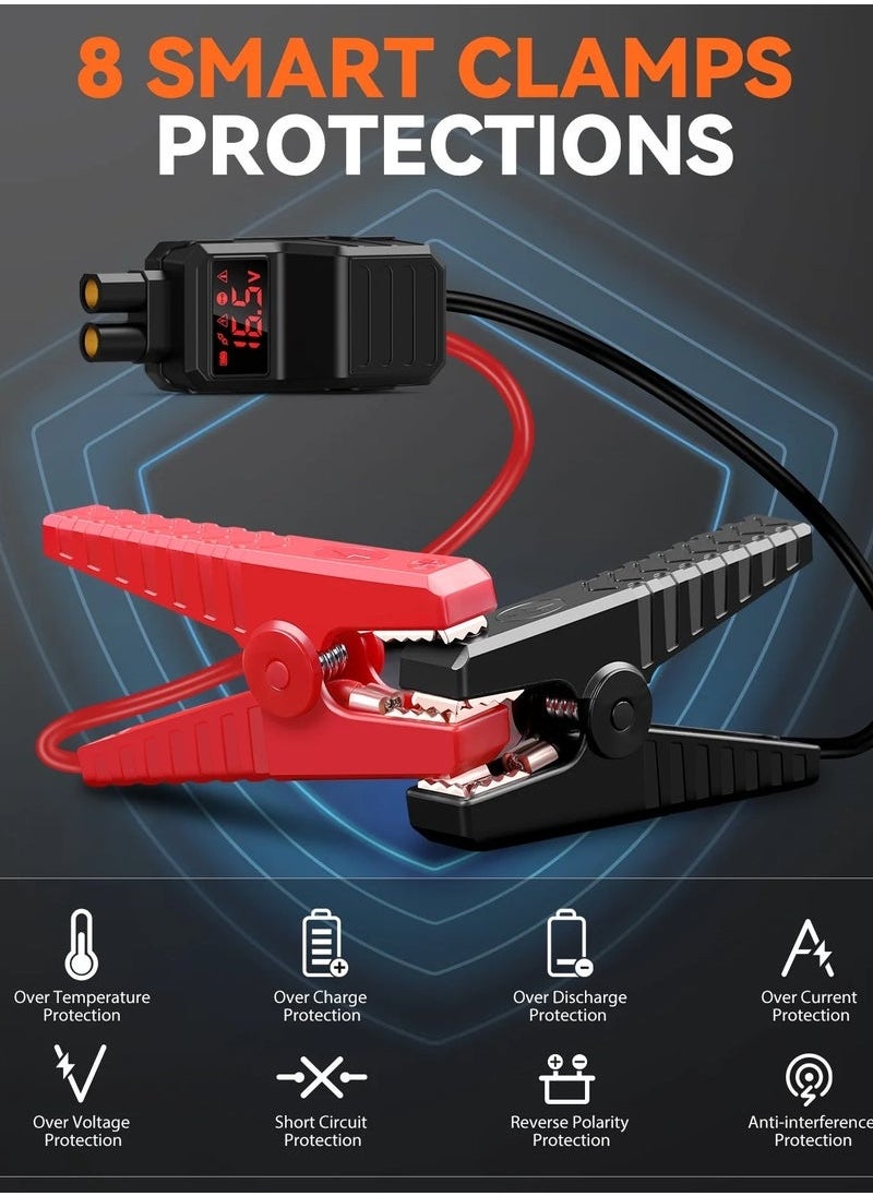 Generic 3 in 1 Portable Car Battery Charger Jump Starter 12V 21800mAh Large Capacity Power Bank for All Cars Petrol 10L - 8L Diesel 4000A USB Charger Type C Flashlight  - Image 3