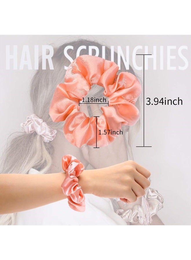 Yanwenx 50 PCS Satin Hair Scrunchies for Curly Hair Silk Scrunchies for Hair Satin Hair Accessories for Girls Scrunchy Hair Tie Ropes for Teens Hair Accessories with Gift Bag Multi-colored - Image 3