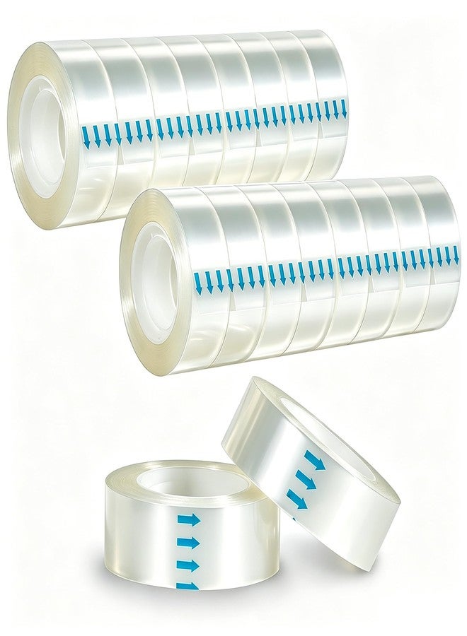 VEESA Clear Tape Refills 16 Rolls, Transparent Tape Dispenser Refill Rolls, 3/4" x 1000 inches, Small Office Tape for Christmas Gift Wrapping, Tear by Hand - Image 1