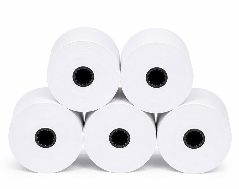 LEENO POS Thermal Receipt Paper Roll 80x70x12mm, Pack of 5 - Image 1