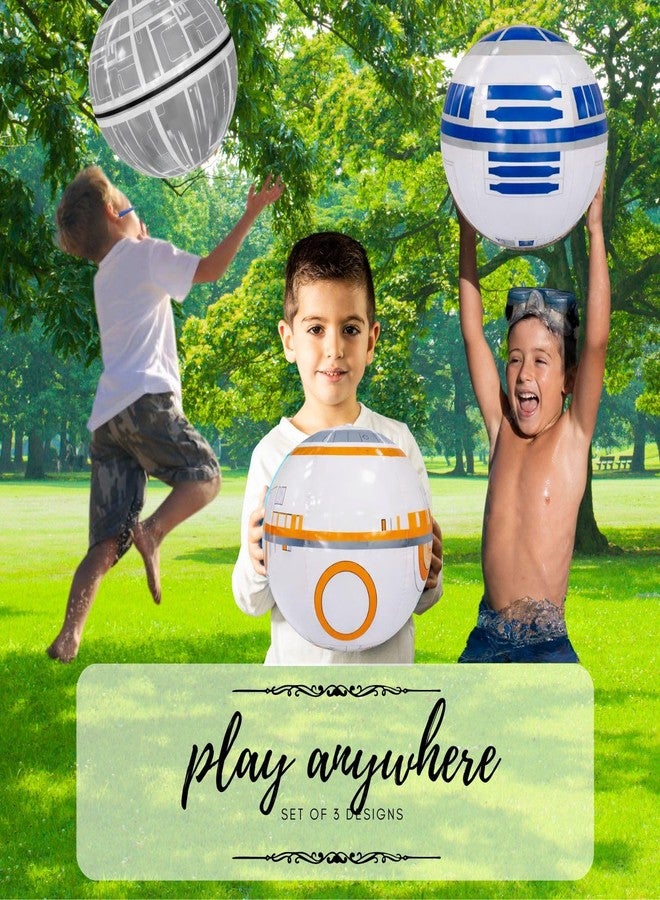 NINOSTAR Large Play Balls Set of 3 - Fun Indoor and Outdoor Gift, Size 13.5 Inches - Can Use for Play/Room Decor/Party Decor/Pool Inflatable - Size Large - Image 2