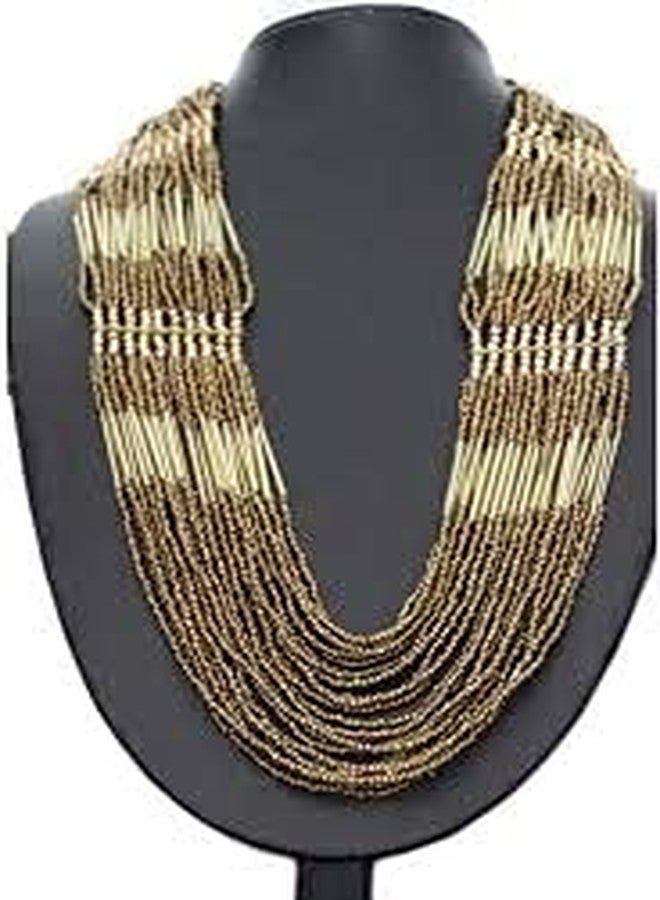 Creative Group Multi layer Golden beads necklace for women & girls. - Image 2