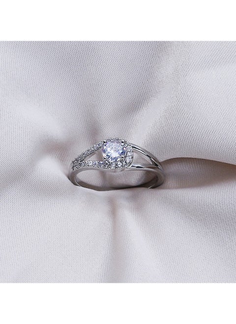 Soiree Zircon Ring Of Fluffy Women's Accessories-Silver