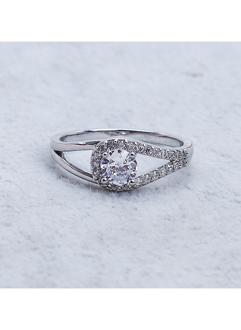 FLUFFY - Soiree Zircon Ring Of Fluffy Women's Accessories-Silver - Image 1