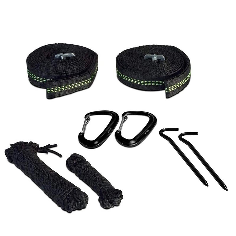 Oak Creek Outdoor Supply Oak Creek Camping Hammock and Accessories. Complete Package with Mosquito Bug Net, Rain Fly, Tree Straps. Great for Hiking, Backpacking, and Travel. Weighs Only 4 Pounds. Kiwi Green and Gray.  - Image 4