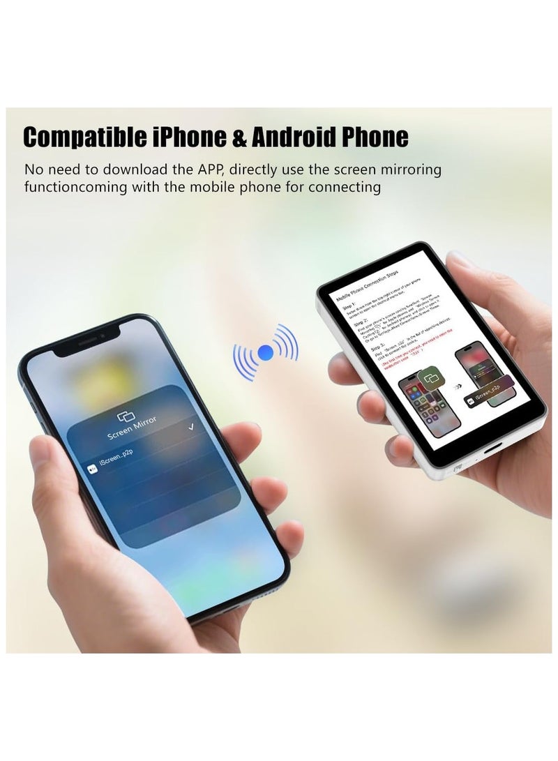 Nanak شاشة مراقبة سيلفي جديدة للهاتف، تركيب مغناطيسي، اتصال لاسلكي، شاشة مراقبة الكاميرا الخلفية متوافقة مع هواتف آيفون وأندرويد، مزامنة كاميرا الهاتف الخلفية لبث سيلفي تيك توك (أبيض) - Image 5