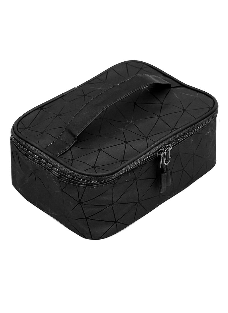 LIGHTNIING HAMMERZ Lightniing Hammer Makeup Bag Travel Cosmetic Pouch Vanity Toiletry Organizer for Women Girls Black  - Image 1